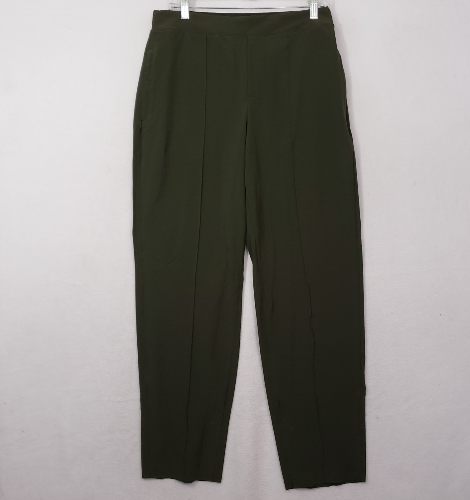 Athleta Brooklyn Heights High Rise Pant Womens size 10 Aspen Olive Featherweight