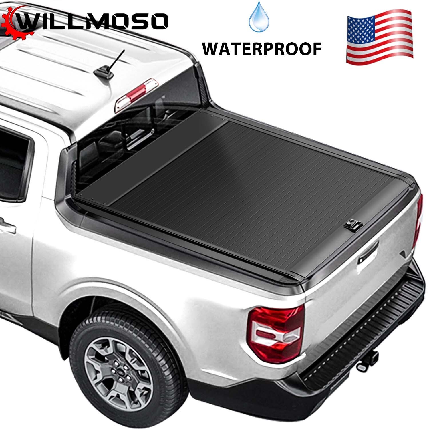 4.6FT Truck Tonneau Bed Cover Retractable For 2022-2025 Ford Maverick Willmoso