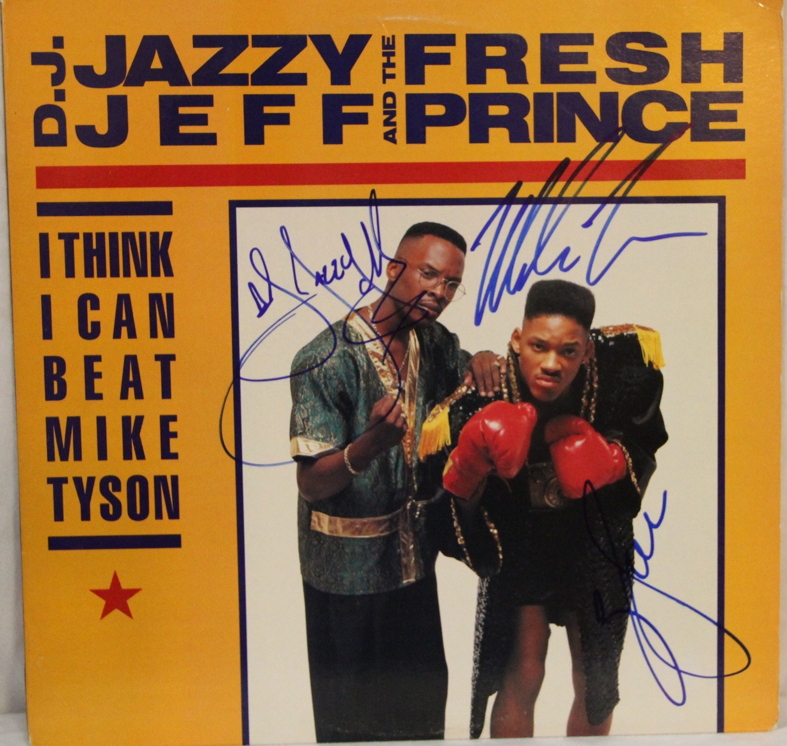 DJ JAZZY JEFF, WILL SMITH & MIKE TYSON Signed Autographed Album JSA #M13304 DJ JAZZY JEFF, WILL SMITH & MIKE TYSON Signed Autographed Album JSA #M13304