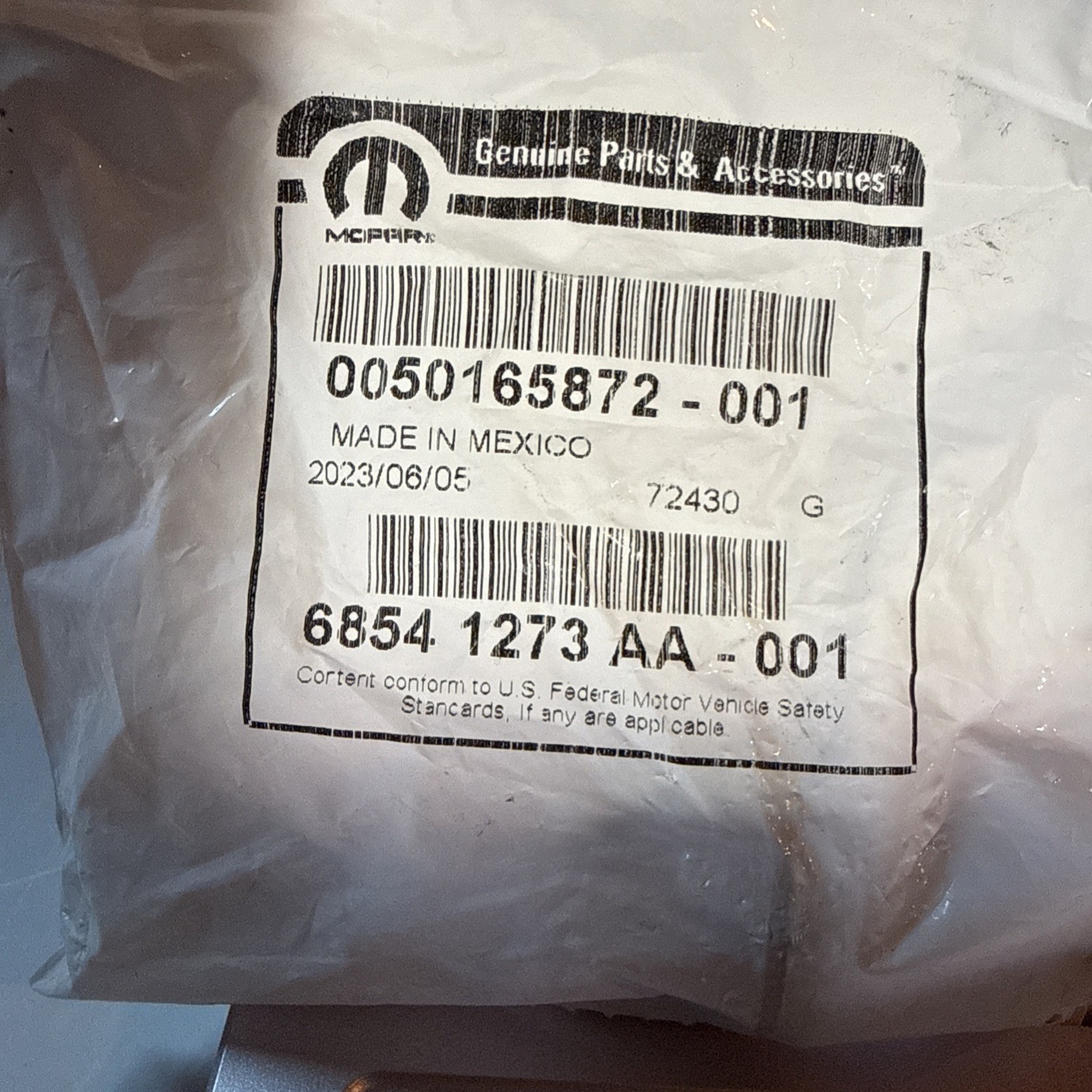 Genuine Mopar Hood Contact Switch 2007-2027 Dodge Chrysler P/N: 68541273AA Genuine Mopar Hood Contact Switch 2007-2027 Dodge Chrysler P/N: 68541273AA