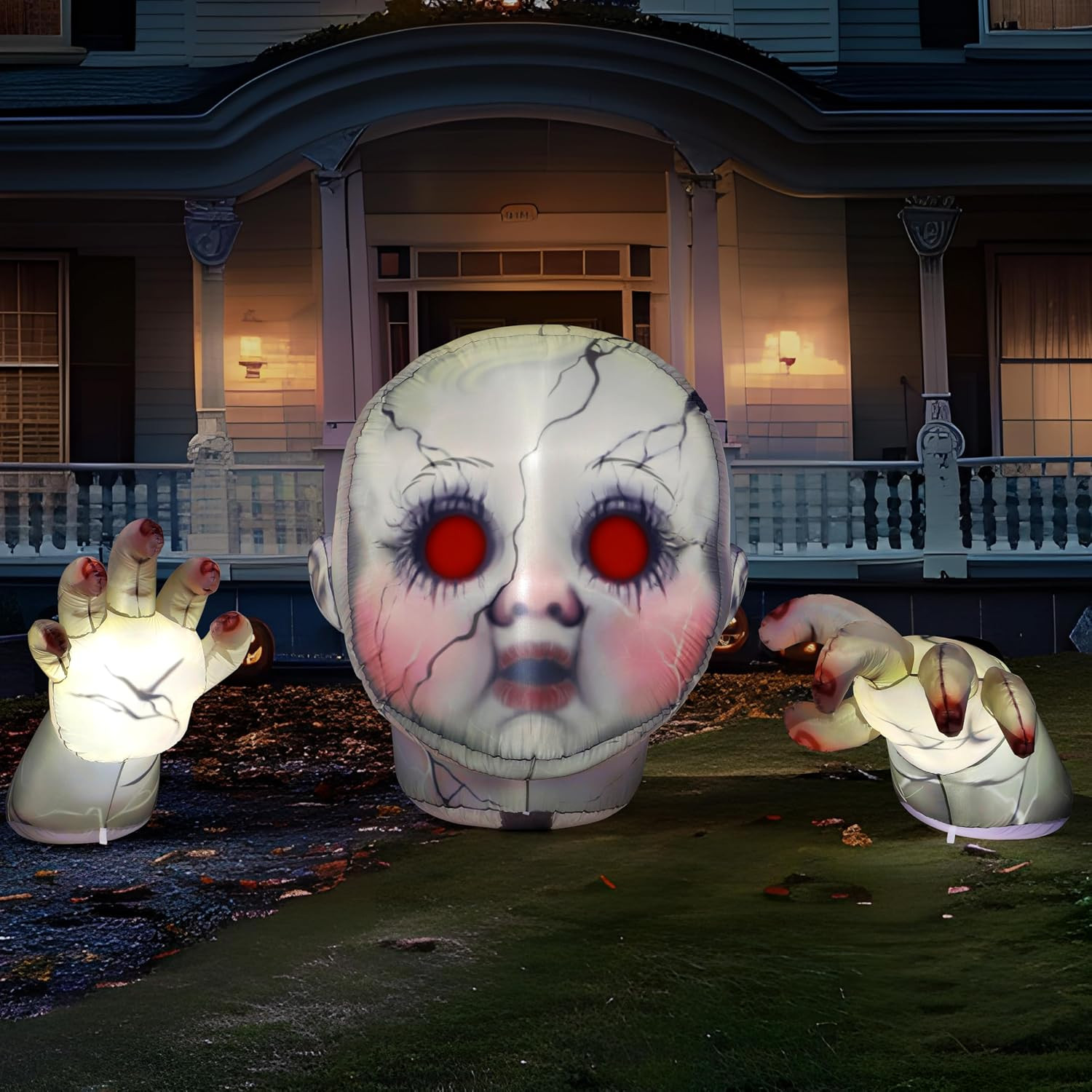 10.3FT Long Halloween Zombie Baby Inflatable Decoration Large Scary Doll Inflata