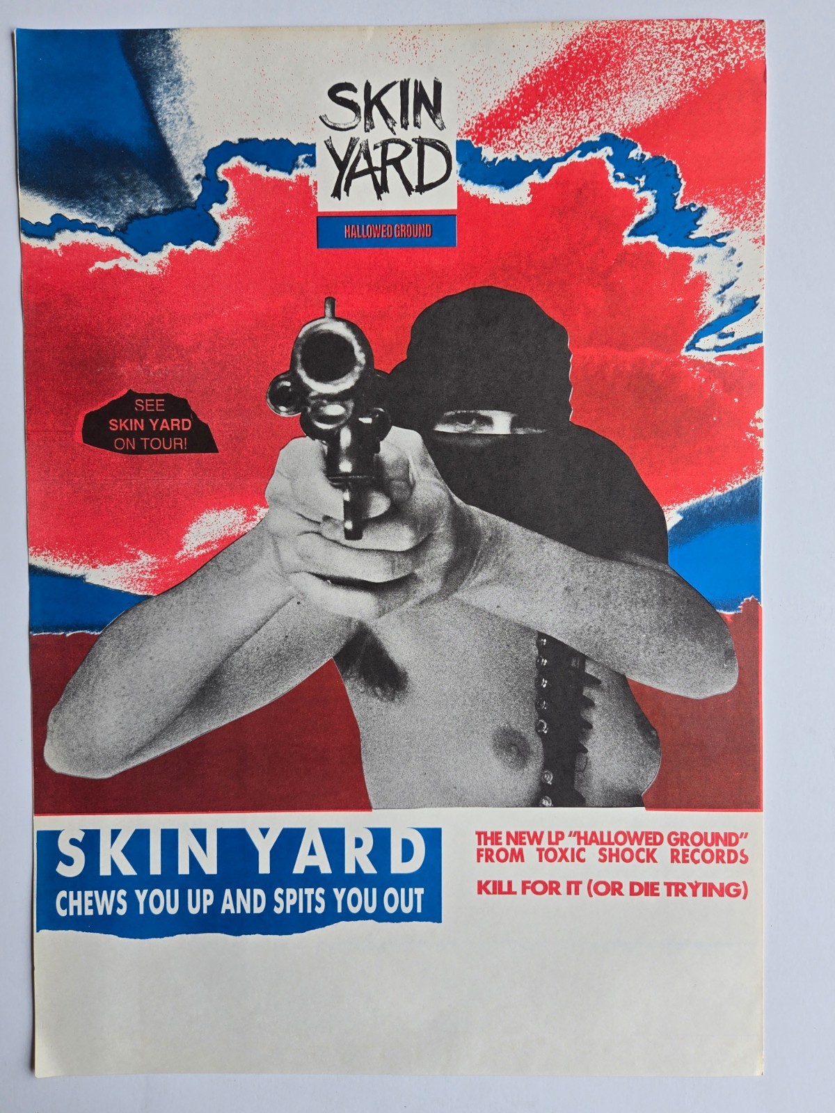 SKIN YARD Hallowed Ground 1986 Vintage Promo Poster - VERY RARE - VG+ SKIN YARD Hallowed Ground 1986 Vintage Promo Poster - VERY RARE - VG+