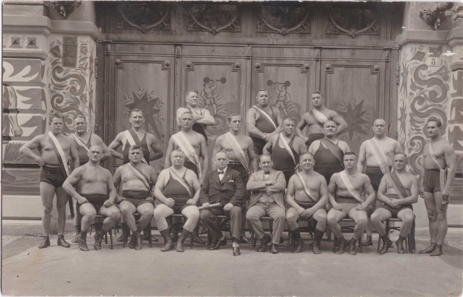 Vintage RPPC - Group chunky Polish athletes - Breslau - 1928 - Gay interest Vintage RPPC - Group chunky Polish athletes - Breslau - 1928 - Gay interest