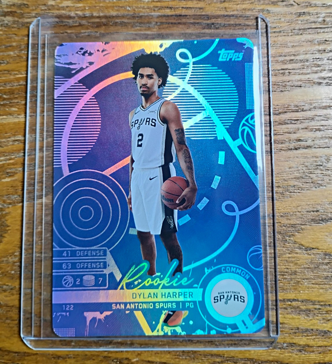 Topps 2025-26 Match Attax Dylan Harper Rookie Common Blue #122 Spurs Topps 2025-26 Match Attax Dylan Harper Rookie Common Blue #122 Spurs