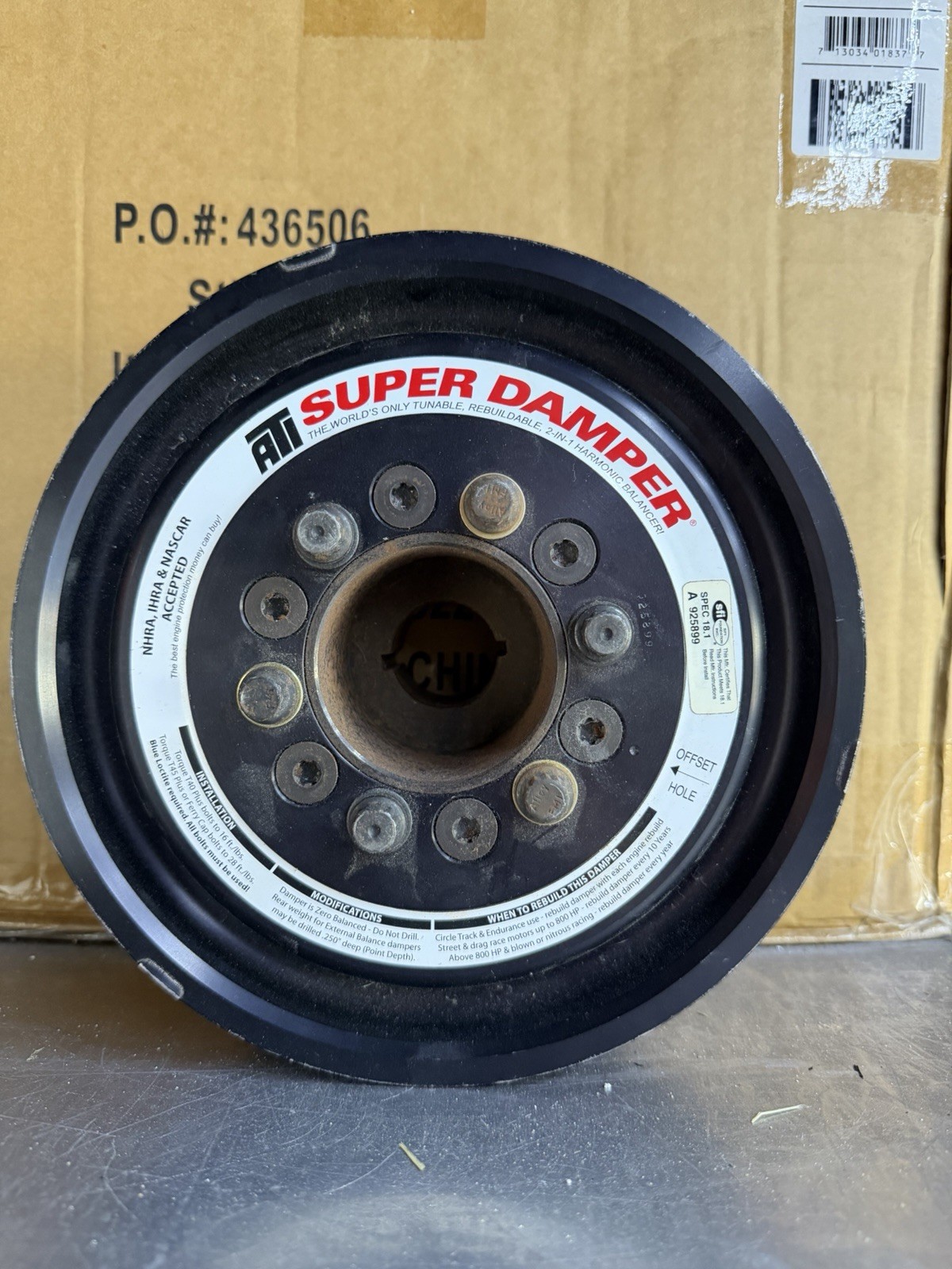 ATI Super Damper 20% Overdrive 10 Rib Mustang GT 5.0 Coyote
