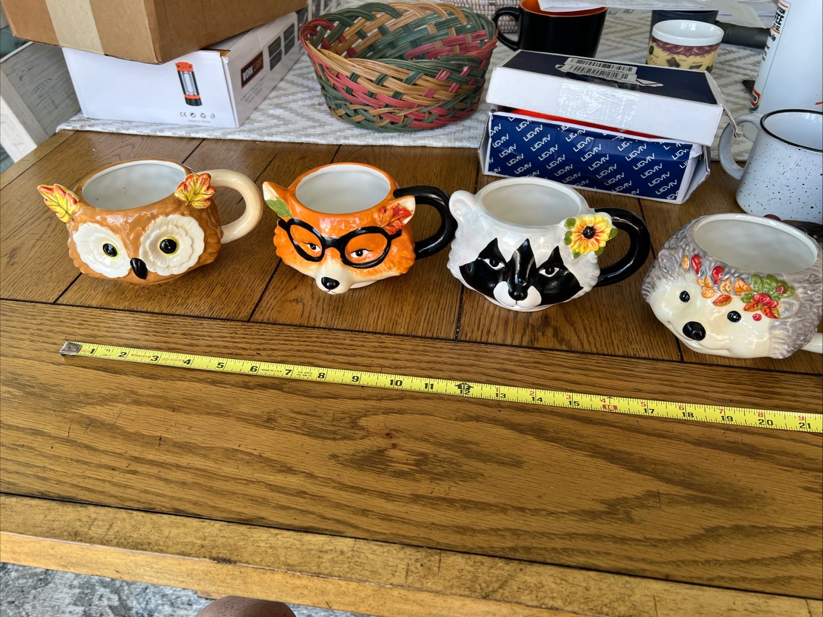 Robert Stanley Fox & Raccoon & Hedgehog & Owl Woodland Cottage Core Cabin Mugs Robert Stanley Fox & Raccoon & Hedgehog & Owl Woodland Cottage Core Cabin Mugs