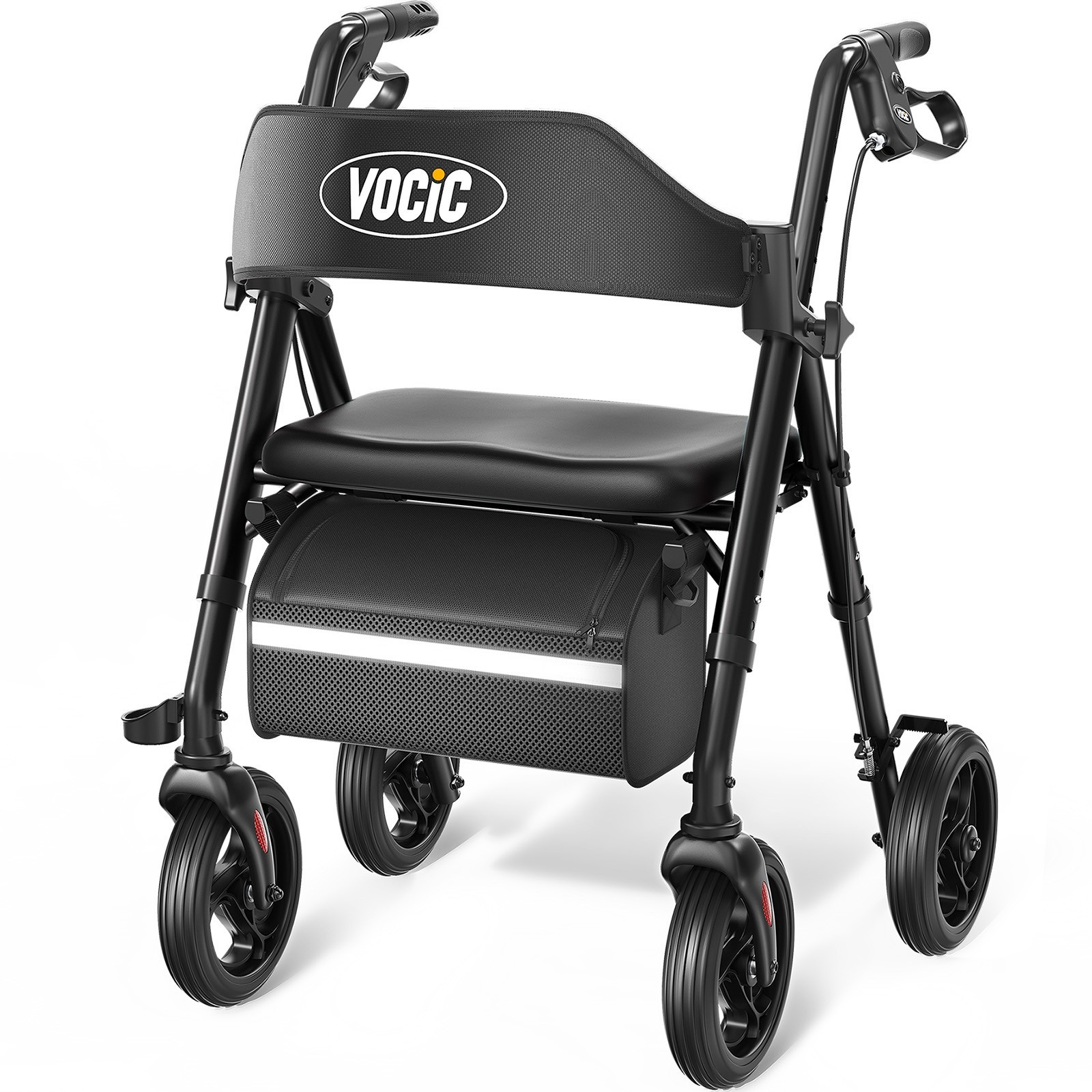 Walkers for Seniors, Rollator Walker with SeatSupports 350lb, 8 Walkers for Seniors, Rollator Walker with SeatSupports 350lb, 8
