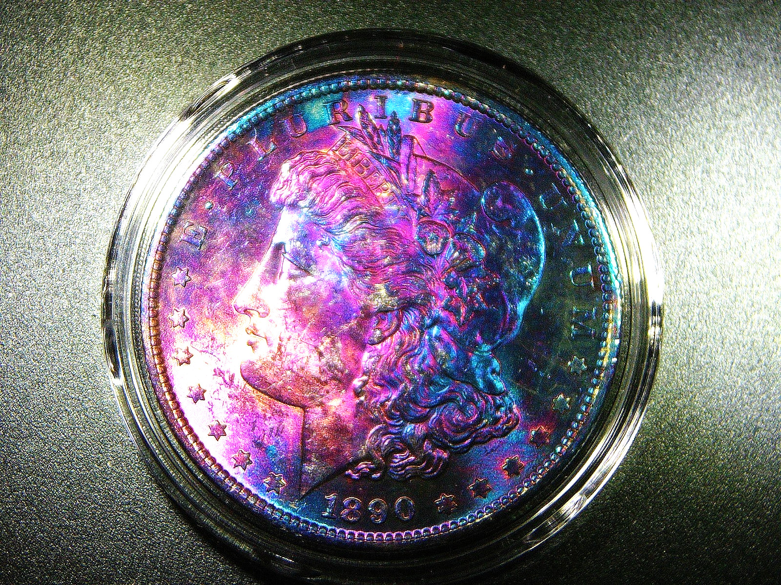 EF/AU+ 1890-S MORGAN SILVER DOLLAR BEAUTIFULLY TONED COLLECTOR GRADE M-2268