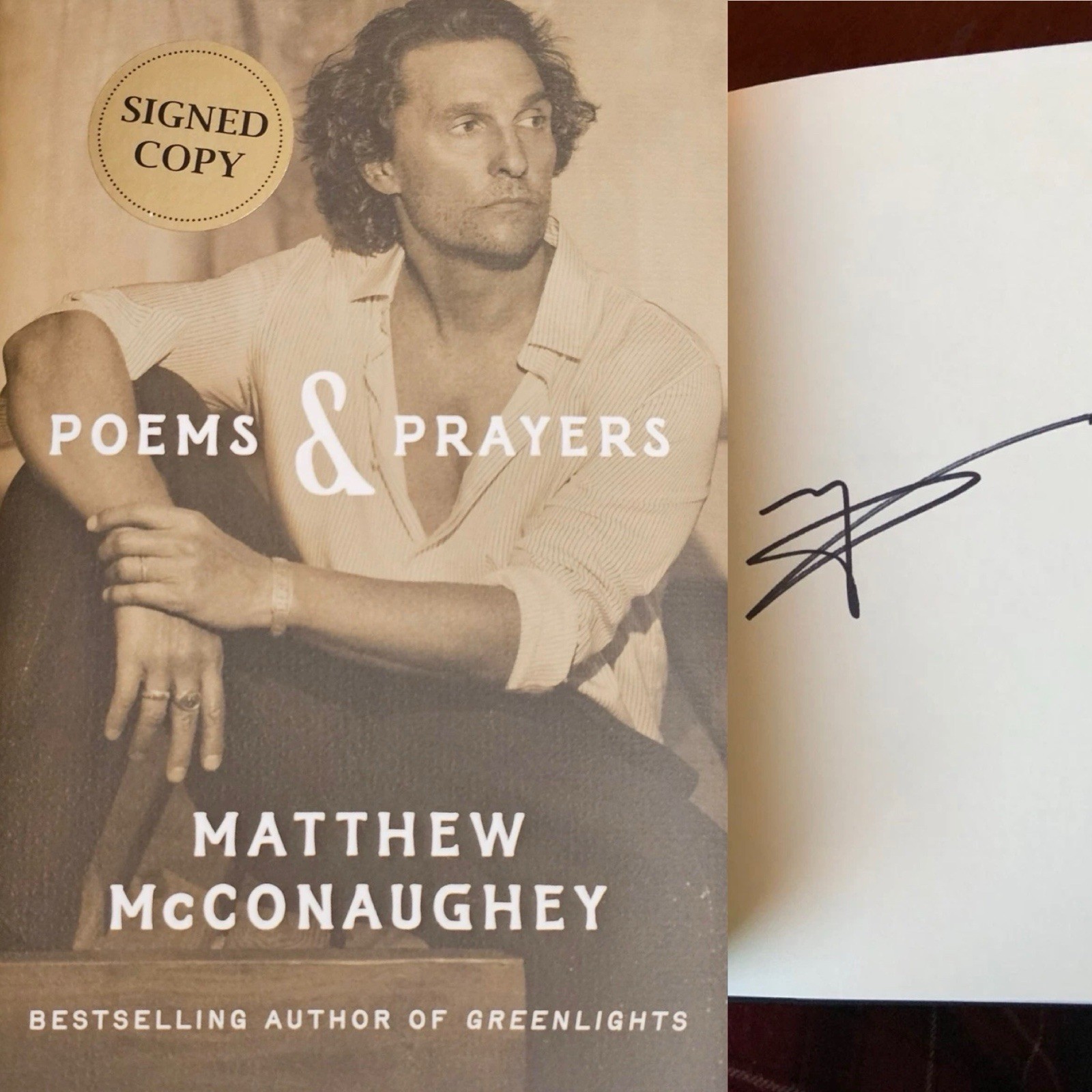 Poems & Prayers by Matthew McConaughey ✎ SIGNED ✎ First Edition First Print NEW Poems & Prayers by Matthew McConaughey ✎ SIGNED ✎ First Edition First Print NEW