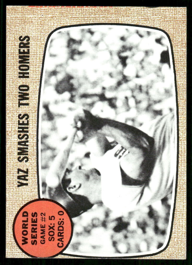 1968 Topps #152 World Series Game #2 - Yaz Smashes Two Homers
