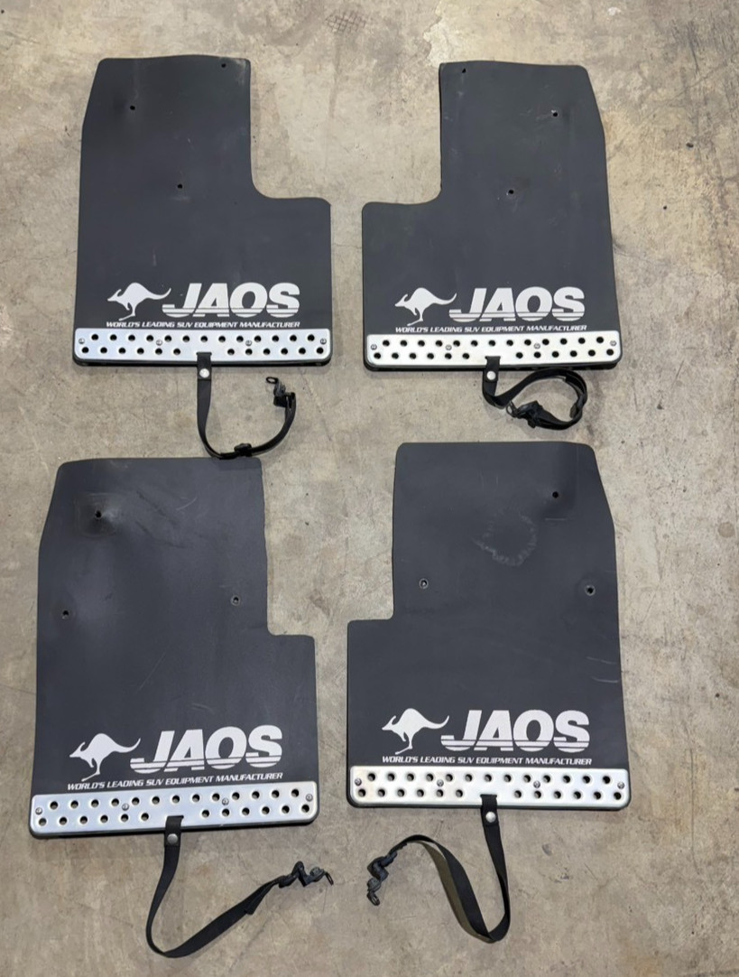 JDM RHD JAOS USED Universal Mud Flaps Splash Guards Toyota Land Cruiser Set of 4 JDM RHD JAOS USED Universal Mud Flaps Splash Guards Toyota Land Cruiser Set of 4