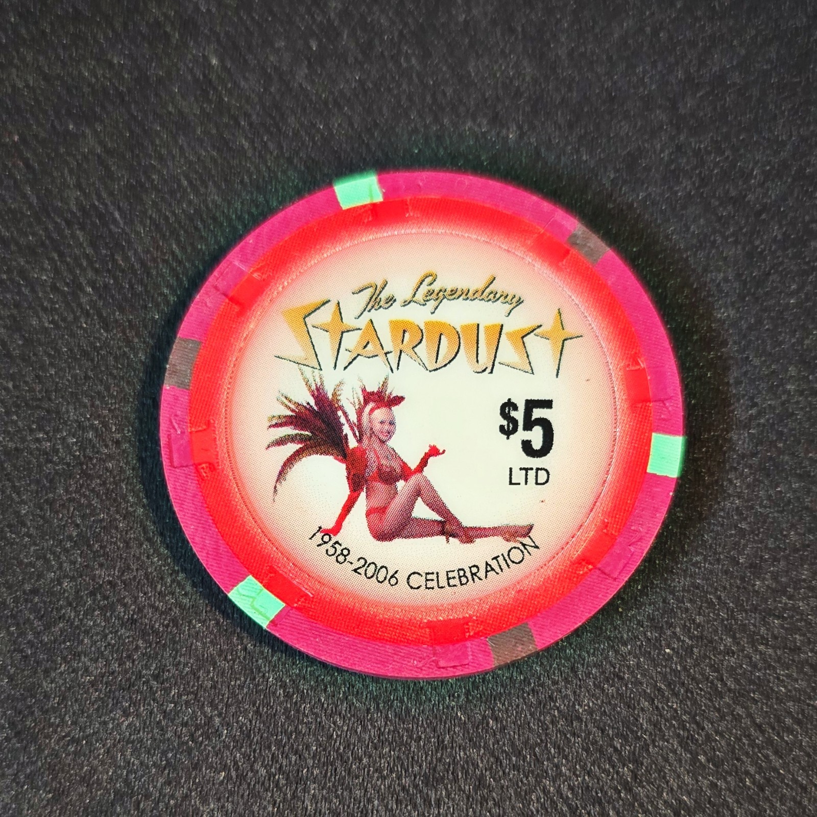 Vintage Stardust $5 Casino Chip 2006 Celebration Obsolete Showgirl LTD Rare Vintage Stardust $5 Casino Chip 2006 Celebration Obsolete Showgirl LTD Rare