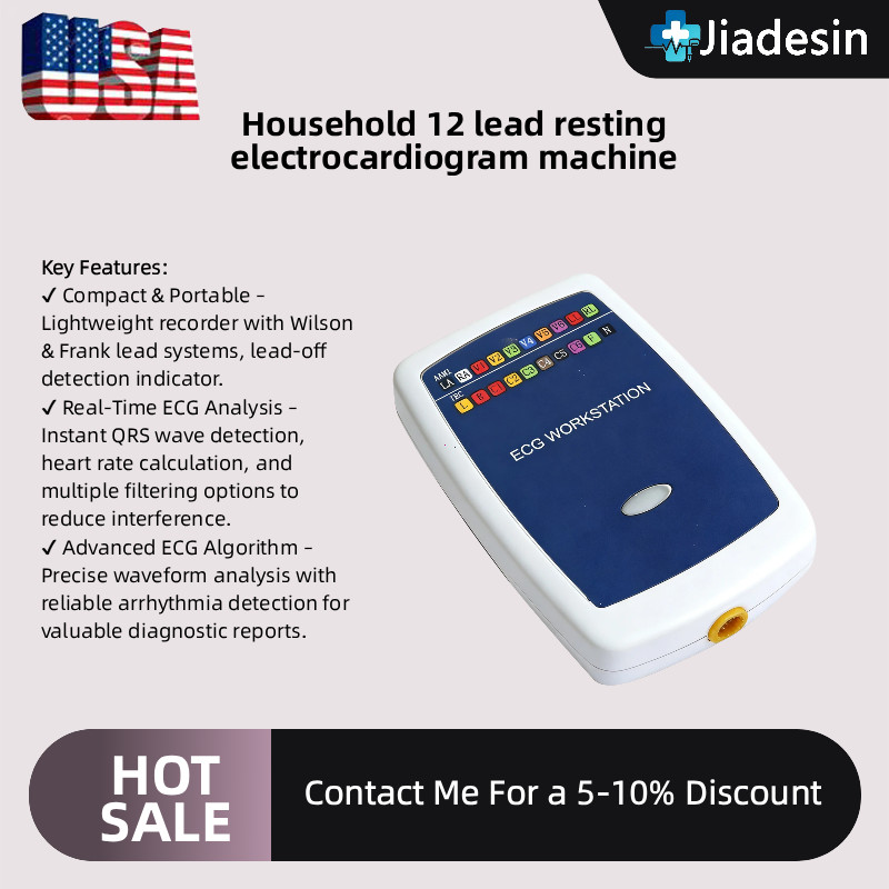 Rest 12 Lead ECG Machine Portable PC Workstation for Home Use