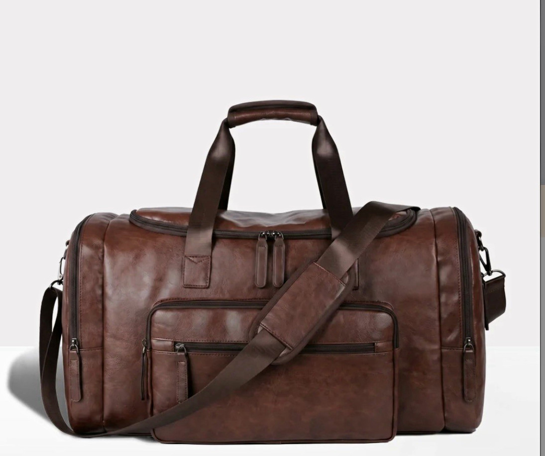 Weekender- Handmade Brown Leather Duffle Bag 19\ Weekender- Handmade Brown Leather Duffle Bag 19\