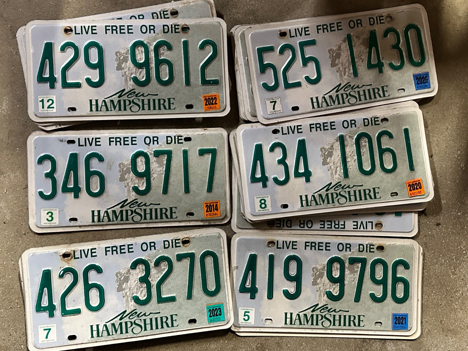 New Hampshire & Vermont Plates - 47 in total New Hampshire & Vermont Plates - 47 in total