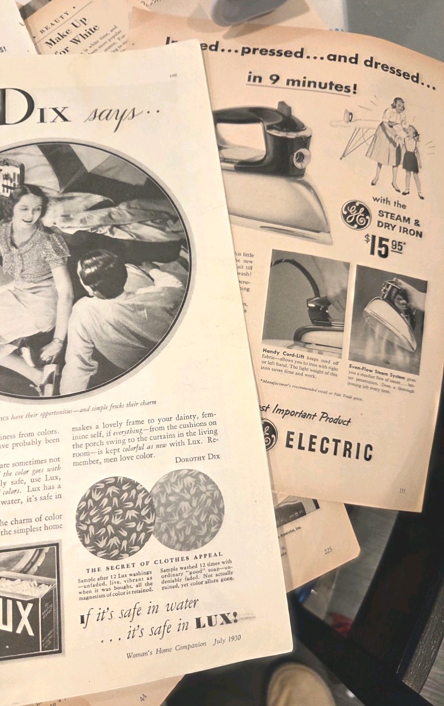 Old Vintage BLACK & WHITE magazine  & Clippings -1 1/2 pounds  collage craft Lot