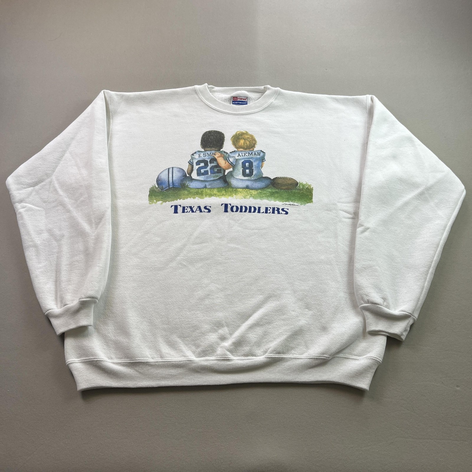 Vintage Dallas Cowboys Sweatshirt Mens Large White Texas Toddlers Aikman Smith Vintage Dallas Cowboys Sweatshirt Mens Large White Texas Toddlers Aikman Smith