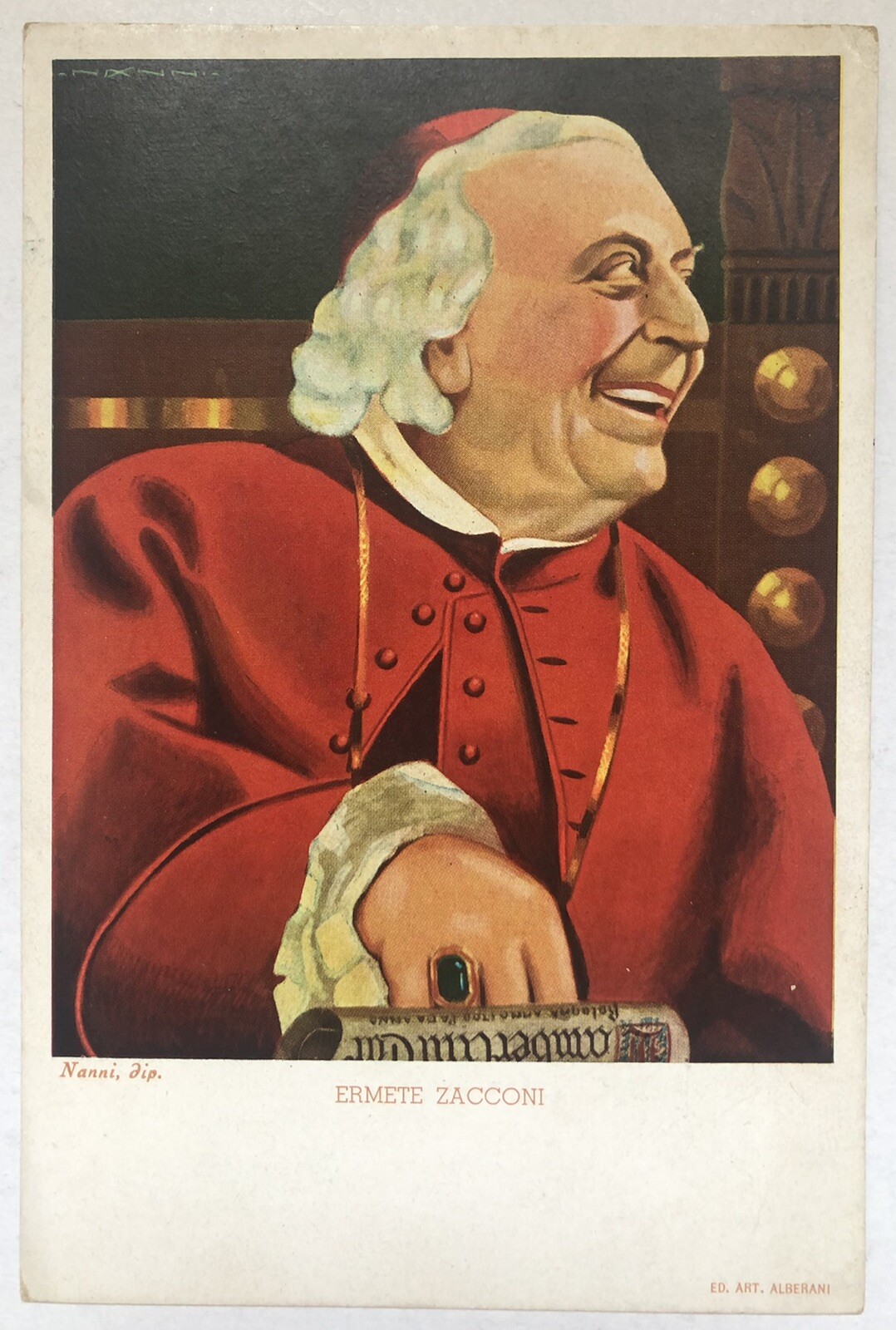 Alberani Fruit Salts Advertising Postcard Signed Nanni Ermete Zacconi T12