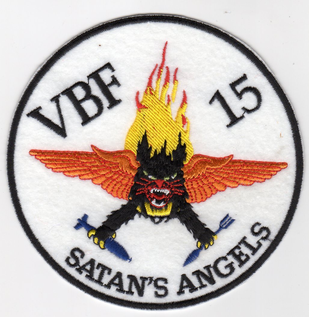 VBF-15 - Satan's Angels - USN - Aviation - BC Patch - Cat No. C5073 VBF-15 - Satan's Angels - USN - Aviation - BC Patch - Cat No. C5073