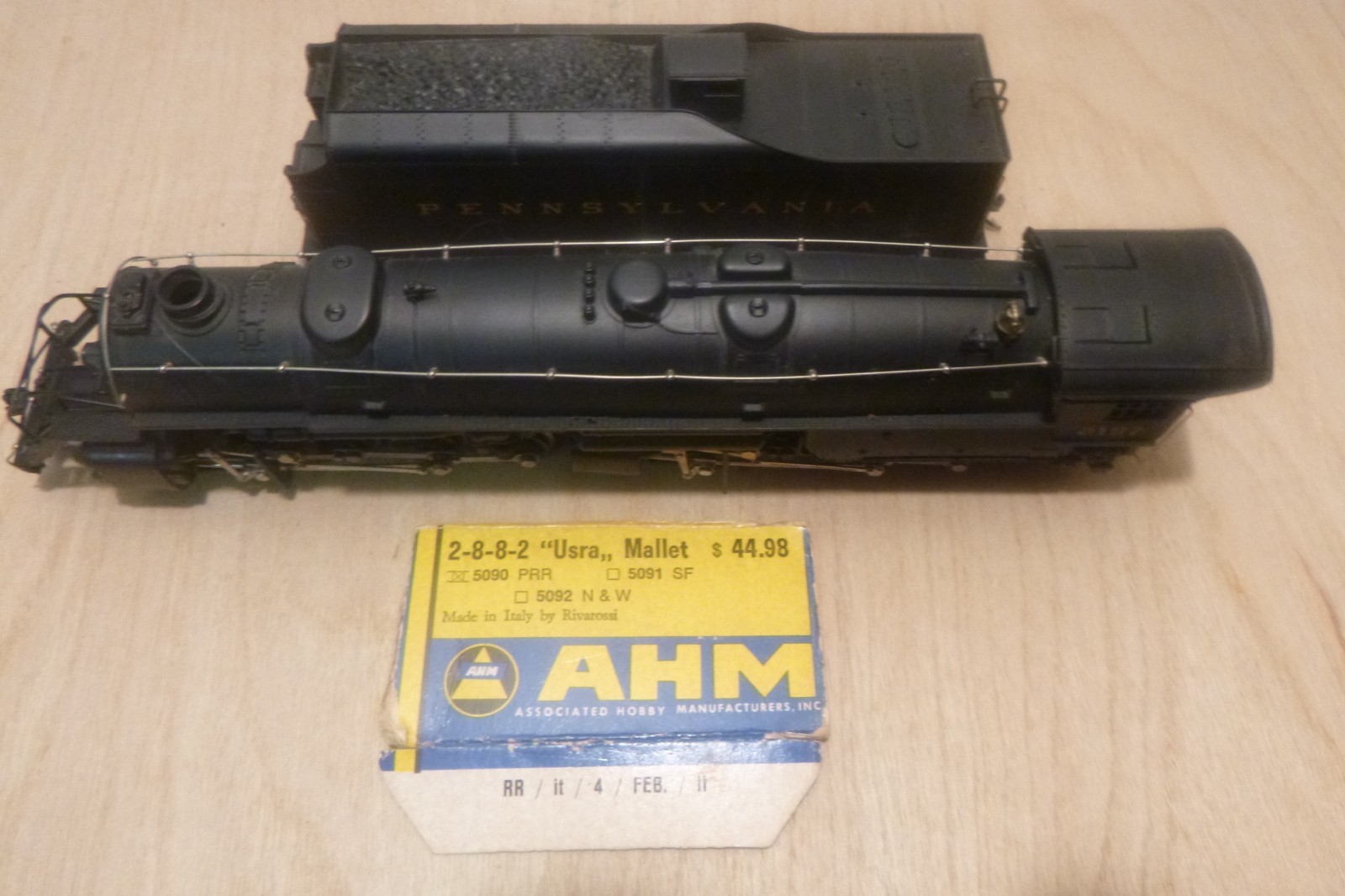 AHM Rivarossi HO Trains 2-8-8-2 Usra Mallet Pennsylvania #5090 Cab #2197 Exc AHM Rivarossi HO Trains 2-8-8-2 Usra Mallet Pennsylvania #5090 Cab #2197 Exc