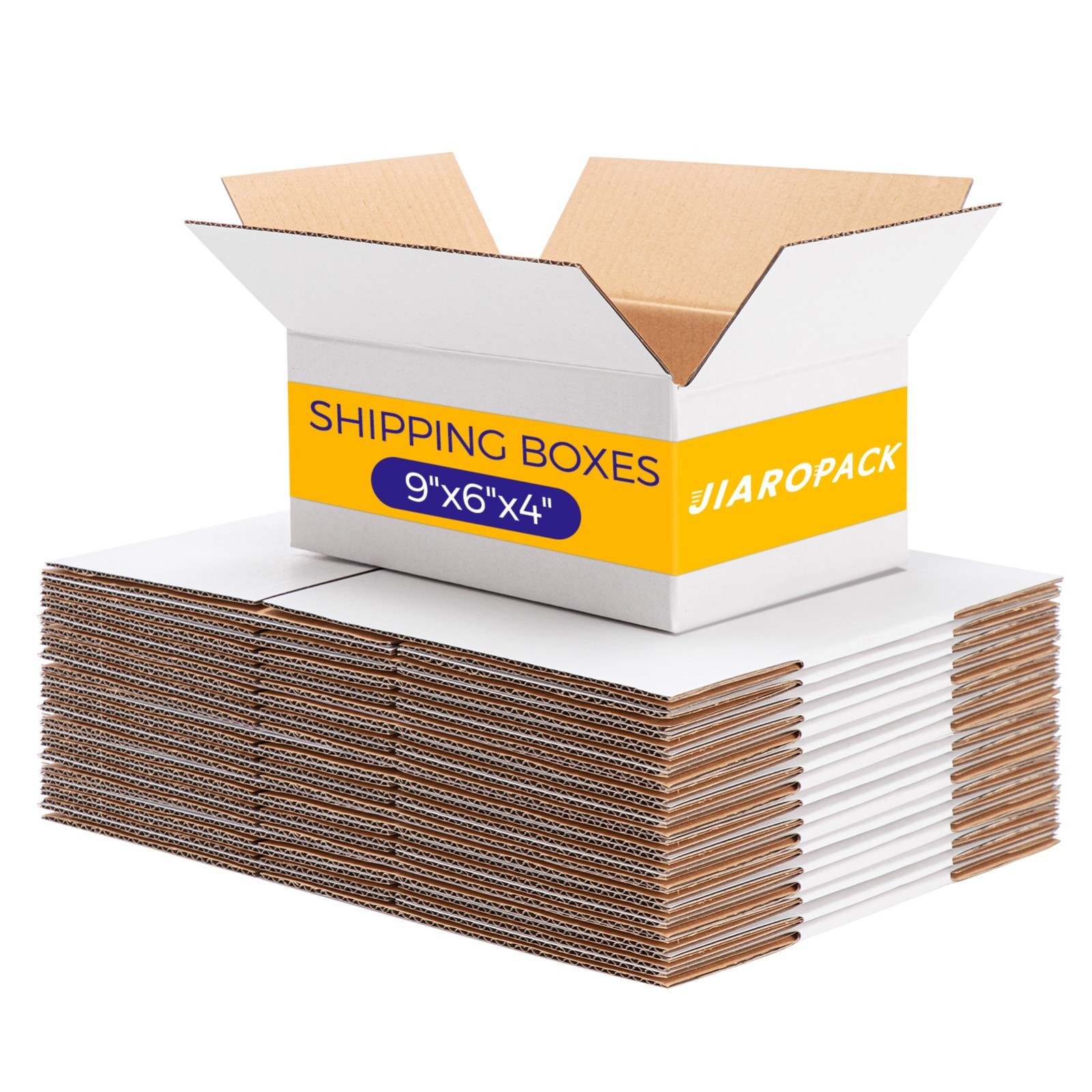 White Shipping Boxes Cardboard Corrugated Mailing Boxes Packing 9X6X4'' 100 Pack