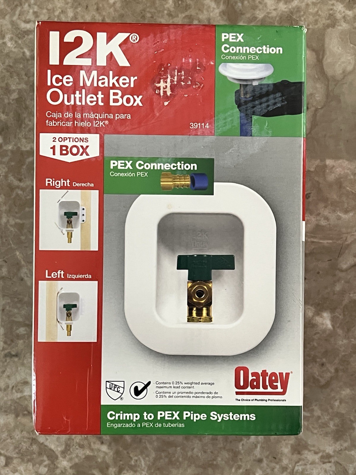 Oatey 12K Icemaker with 1/4 Turn Low Lead Brass Hammer Valve F1960 P/N 39128 Oatey 12K Icemaker with 1/4 Turn Low Lead Brass Hammer Valve F1960 P/N 39128