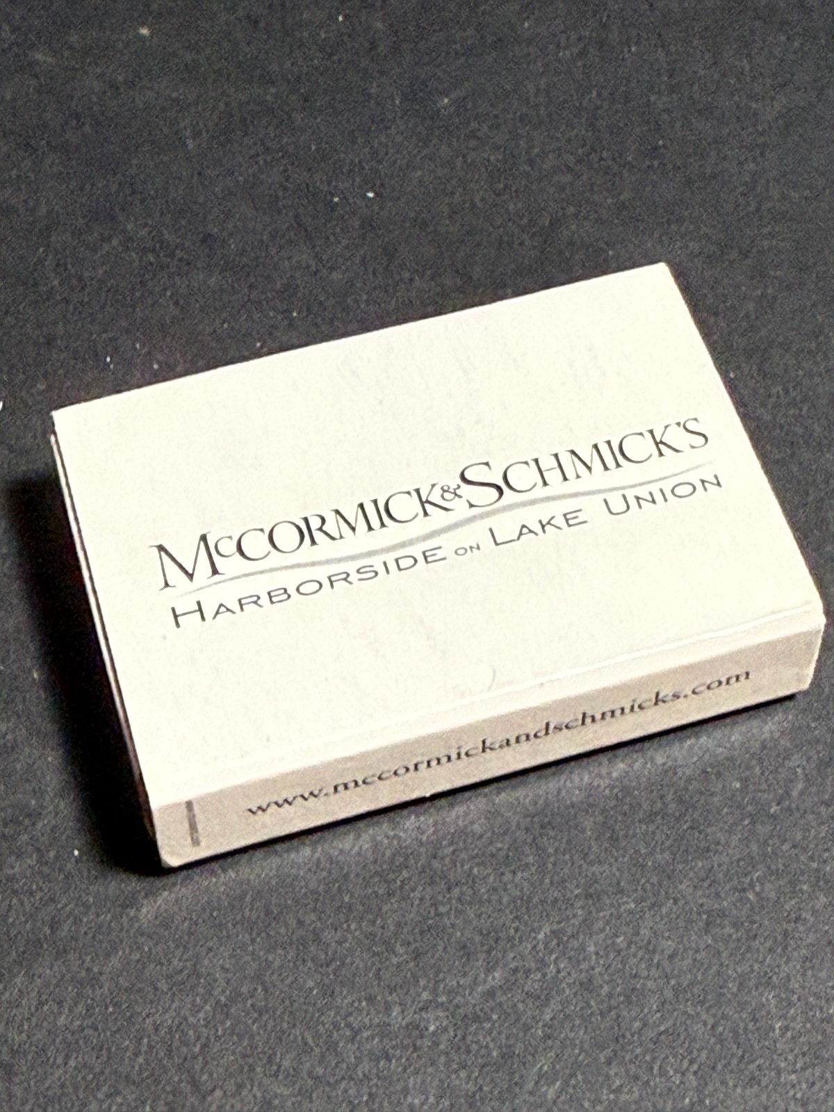 Vintage Matchbox - McCormick & Schmick\'s - Seattle, Washington Vintage Matchbox - McCormick & Schmick\'s - Seattle, Washington