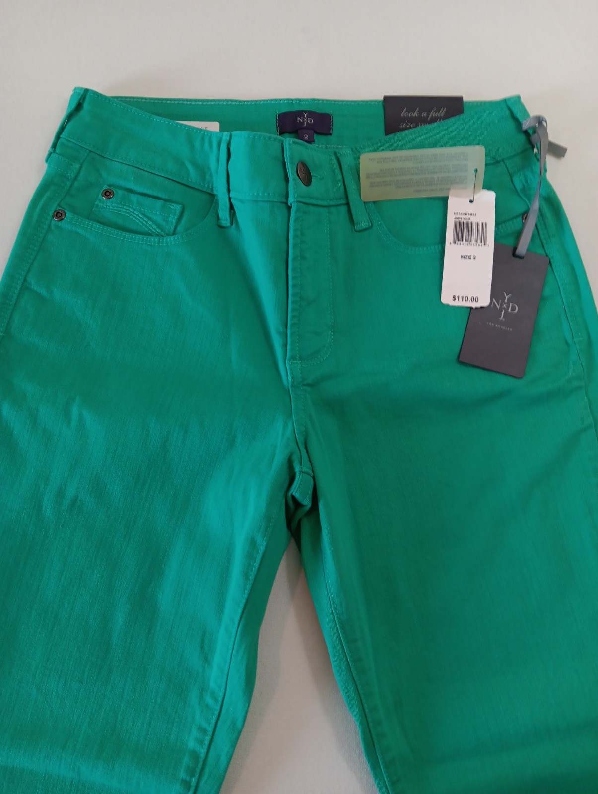 NYDJ CLARISSA ANKLE GREEN Mint  SIZE 2 Jeans Denim  Stretch 3018