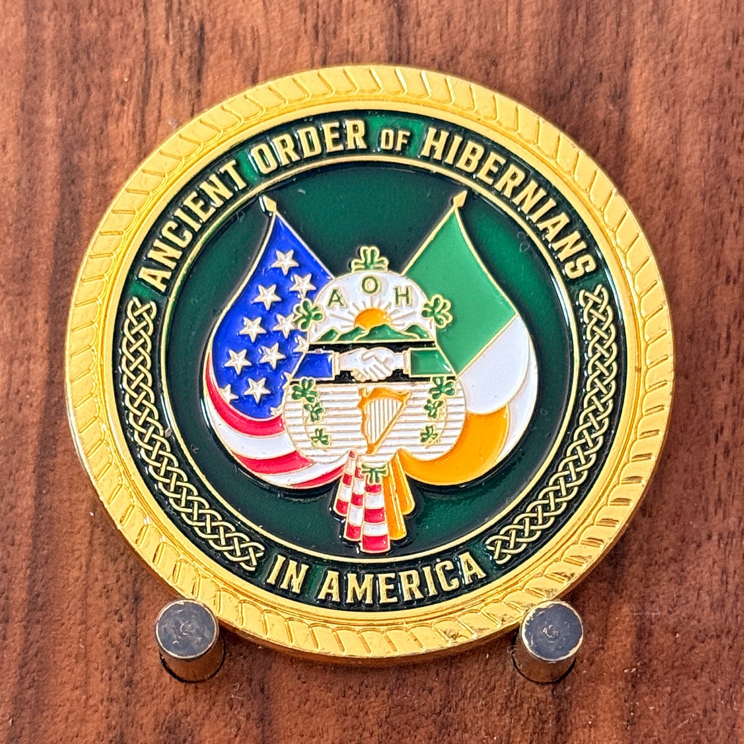 Ancient Order Of Hibernians AOH Mass Rock New York Challenge Coin M#20 Ancient Order Of Hibernians AOH Mass Rock New York Challenge Coin M#20
