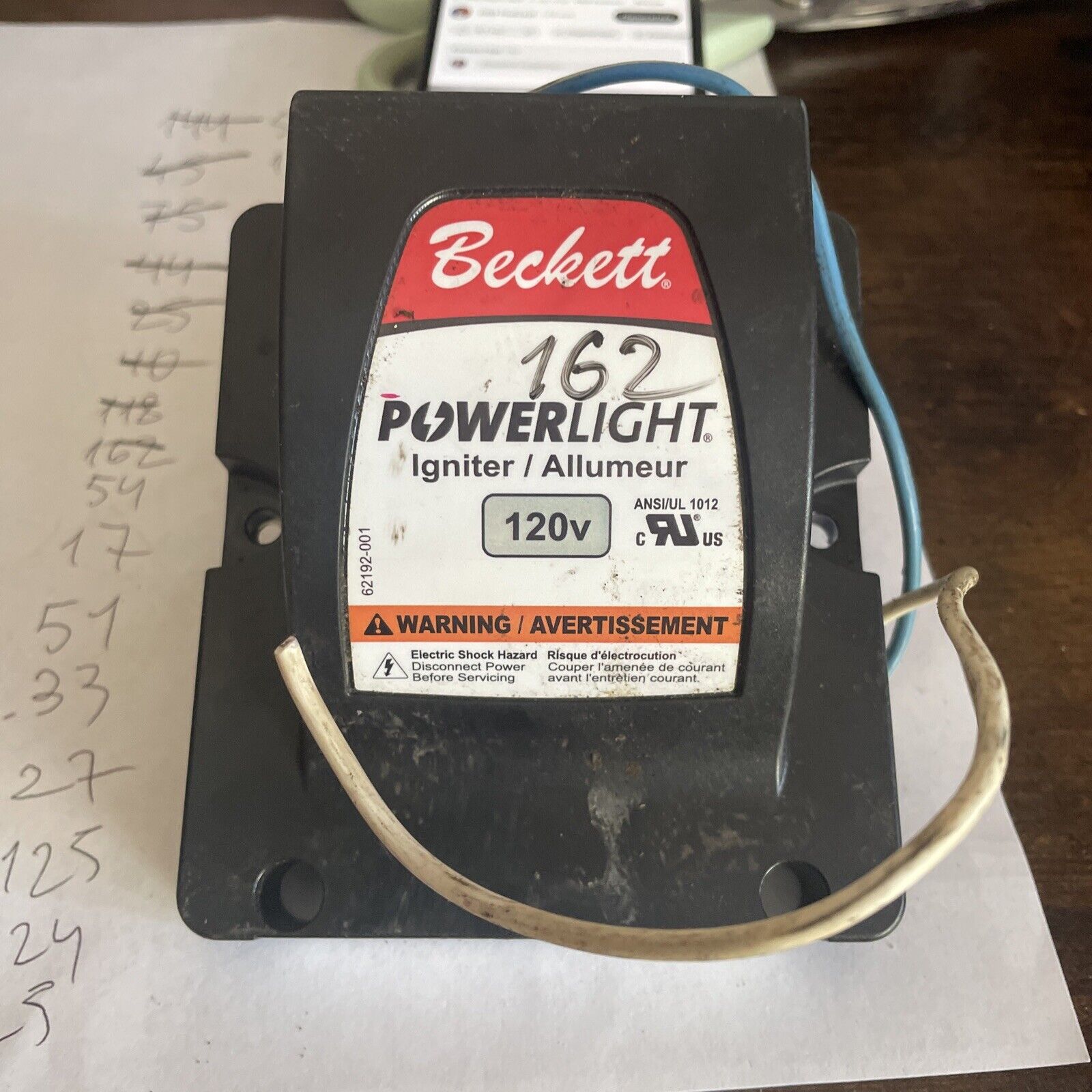 Beckett Powerlight Igniter/allumeur 62192-011 51771U