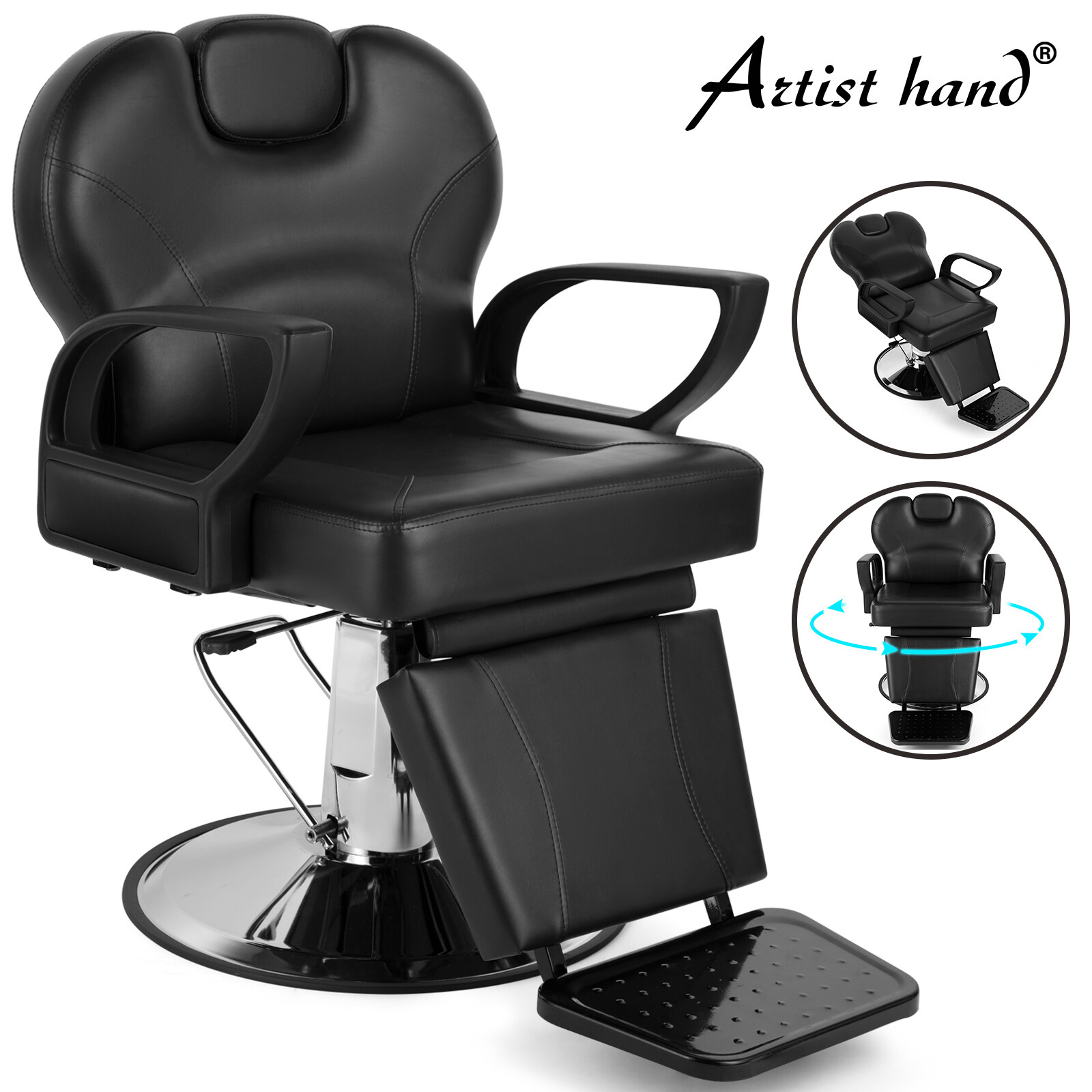 Heavy Duty Reclining Hydraulic Barber Chair All Purpose Salon Beauty Spa Styling Heavy Duty Reclining Hydraulic Barber Chair All Purpose Salon Beauty Spa Styling