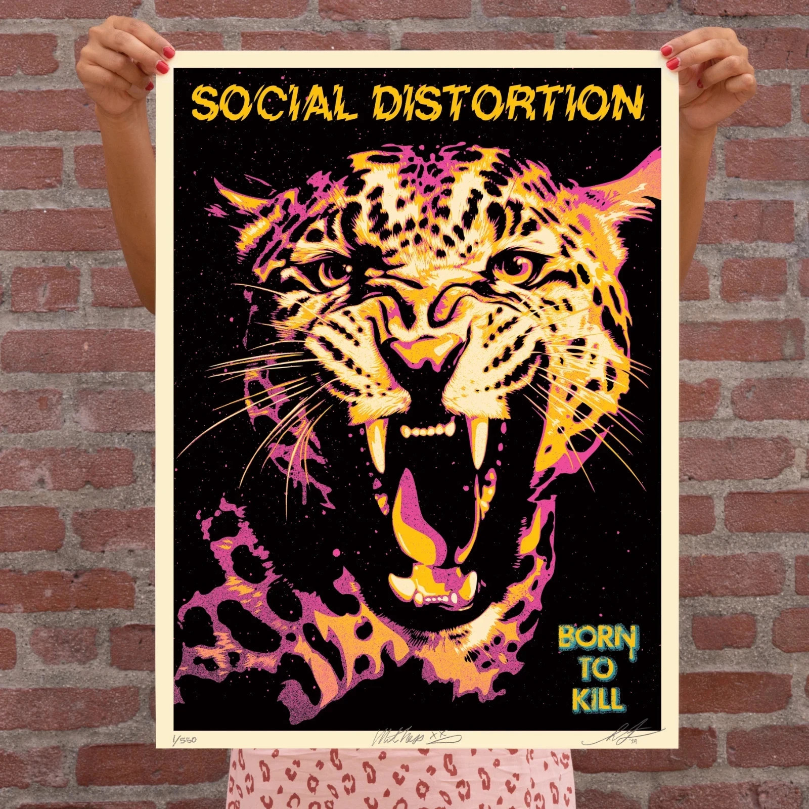 Obey Social Distortion Born to Kill Print Shepard Fairey Mike Ness Signed LE 550 Obey Social Distortion Born to Kill Print Shepard Fairey Mike Ness Signed LE 550