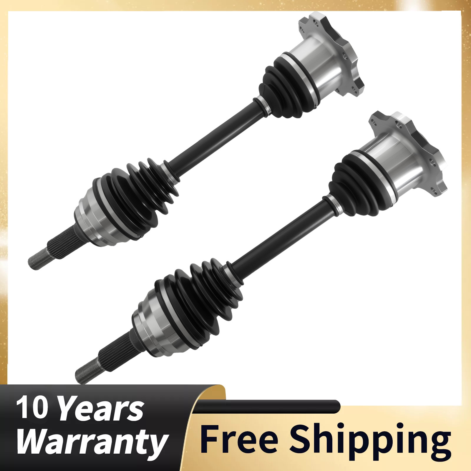 4WD 6-Lug Front CV Axle Shafts for Chevy Silverado GMC Sierra 1500 Tahoe Yukon