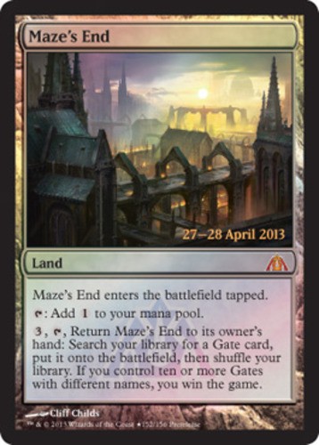 1x Maze\'s End - Foil - Prerelease Promo Light Play MTG Magic - Kid Icarus -