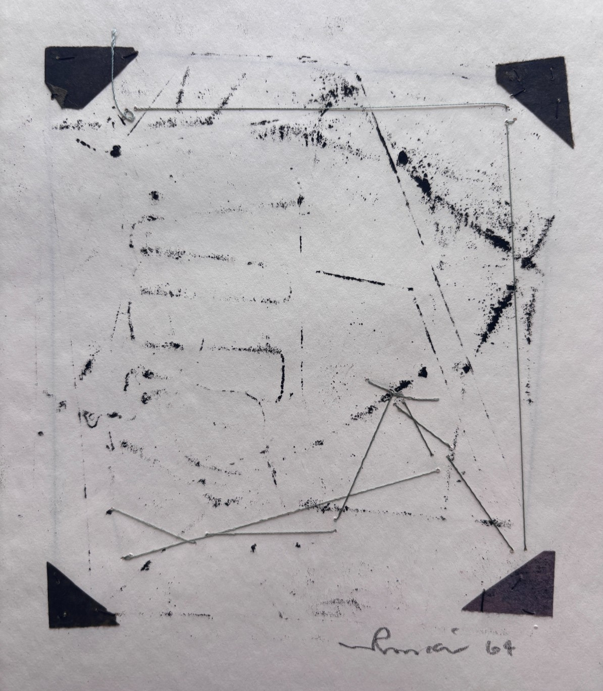 LEO RABKIN Small Signed Collage (1964) Abstract MoMA Whitney