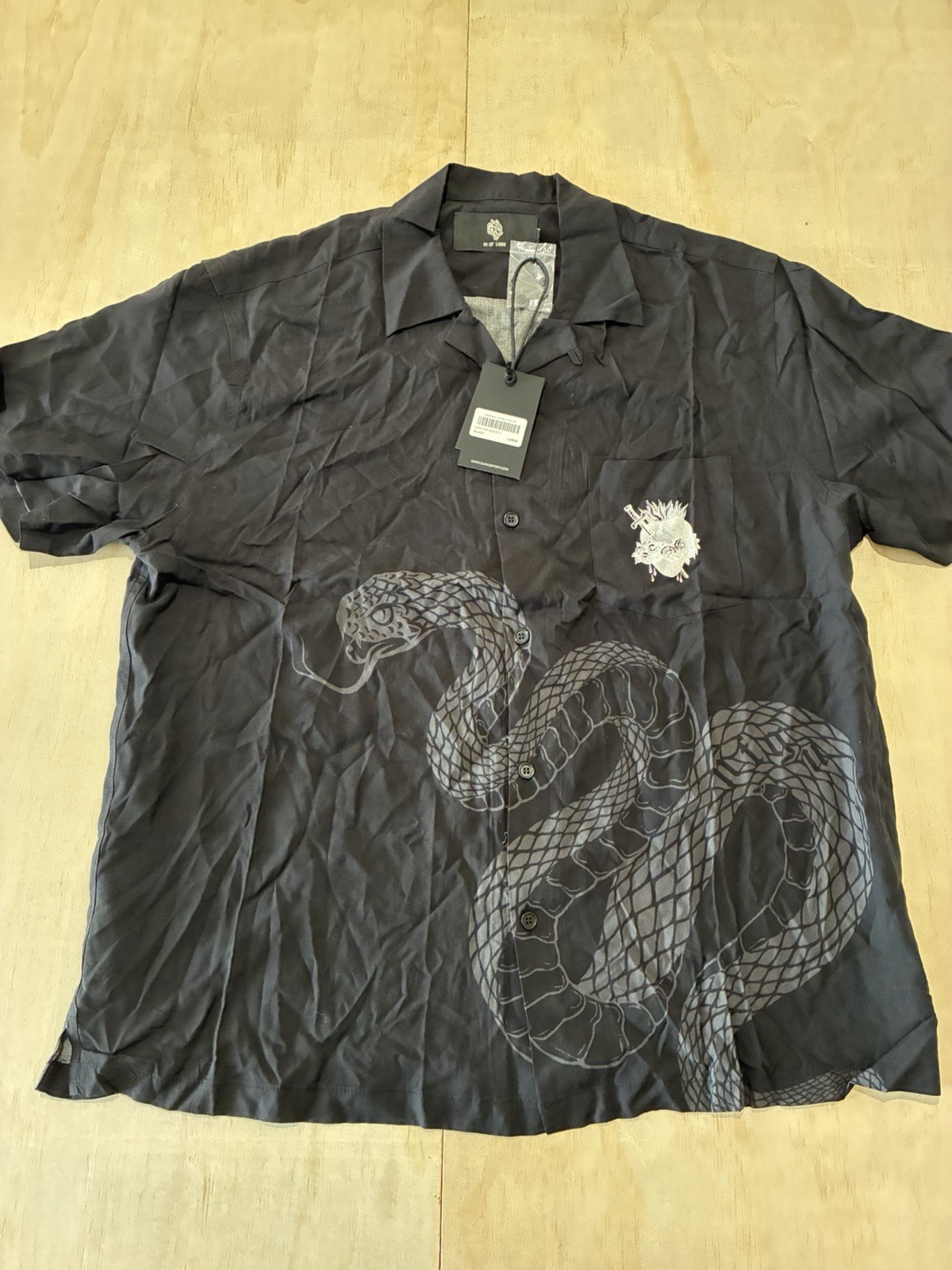 Darc Sport Renewal Ace Button Up Shirt Black Large NWT Limited 1000 Darc Sport Renewal Ace Button Up Shirt Black Large NWT Limited 1000
