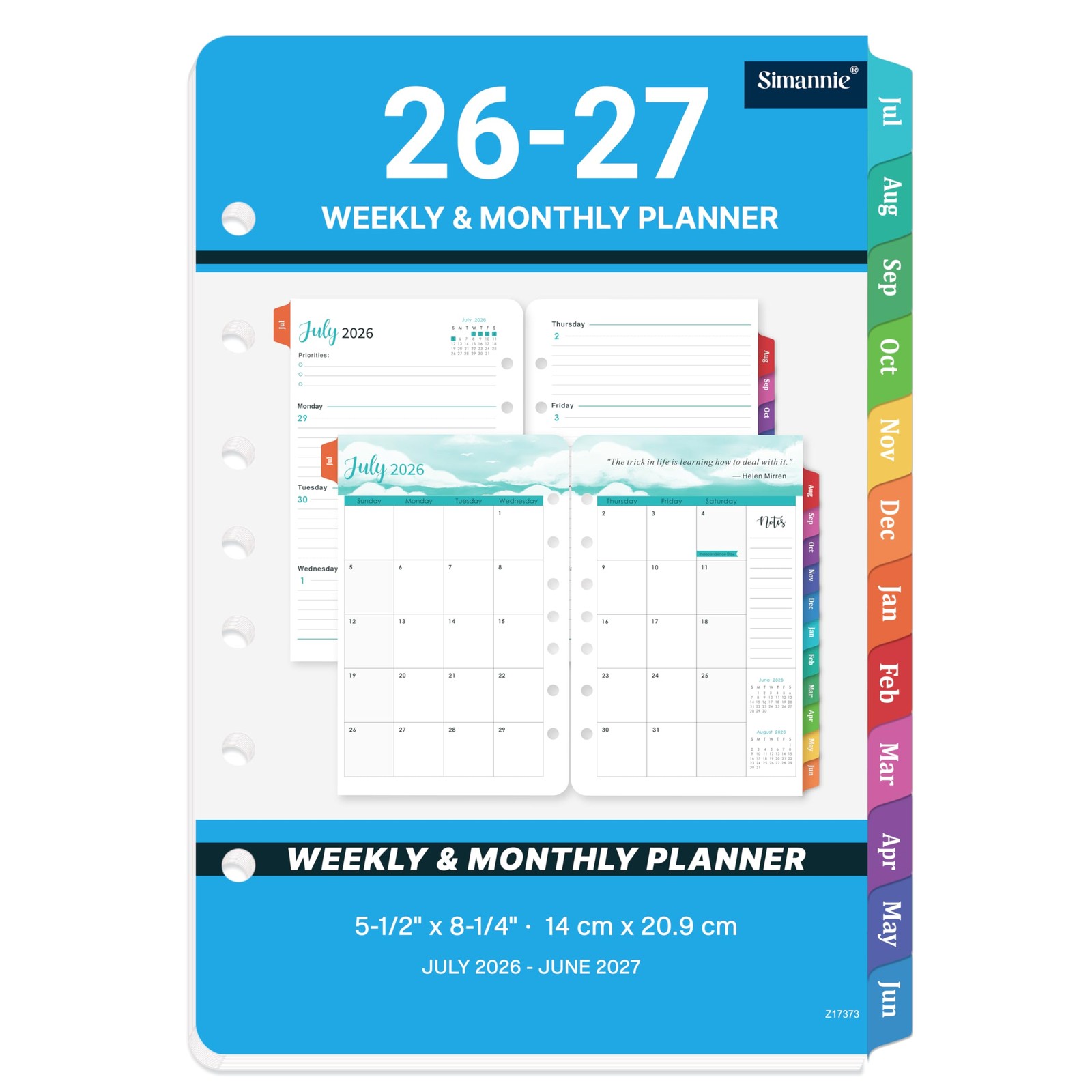 2026-2027 Planner Refills, 5-1/2\ 2026-2027 Planner Refills, 5-1/2\
