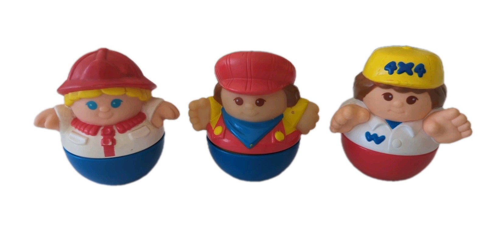 Vintage 1987 Lot of 3 Playskool Weebles Wobble Figures
