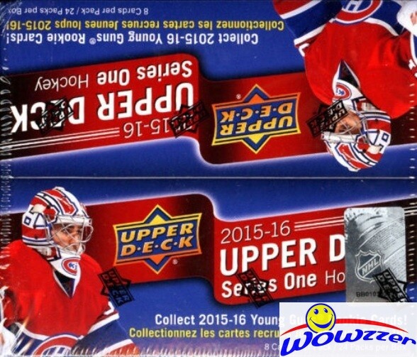 2015/16 UD Series 1 Hockey Factory Sealed 24 Pack Retail Box-6 Young Guns+Jersey