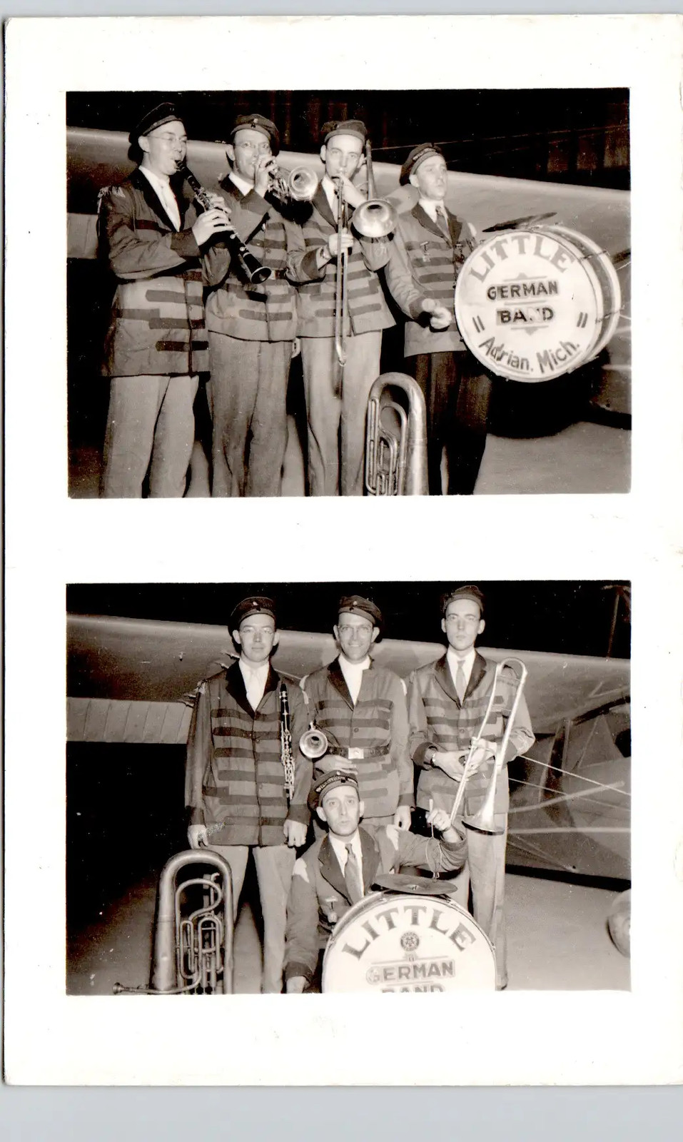 LITTLE GERMAN BAND adrian mi real photo postcard rppc Michigan marching music LITTLE GERMAN BAND adrian mi real photo postcard rppc Michigan marching music