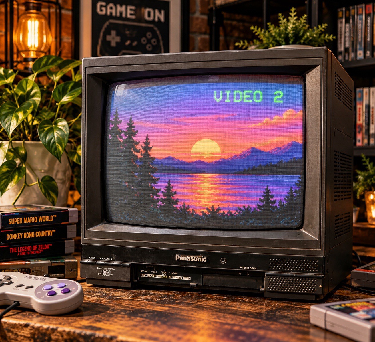 Panasonic CT-1383Y 13” CRT Color Video Monitor Retro Gaming Tested Working