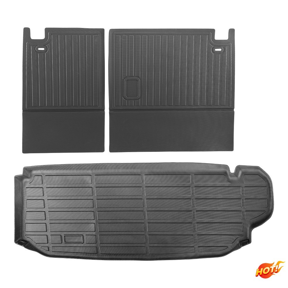 Custom Fit TPE Cargo Mat Set for Toyota Kluger & Highlander 2020-2024, Black