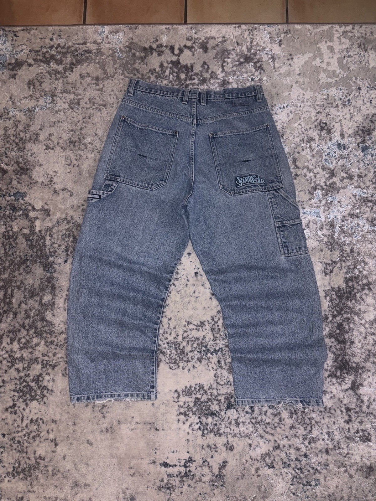 VTG SouthPole 36x30 baggy men’s jeans stitched back pocket hip-hop grail Y2K 