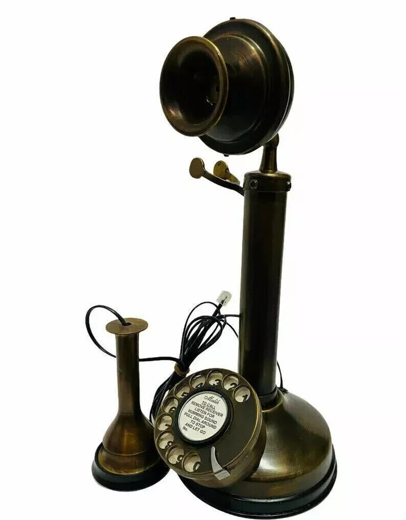 Antique Rotary Dial Candlestick Telephone Vintage Working Landline Retro Phone Antique Rotary Dial Candlestick Telephone Vintage Working Landline Retro Phone