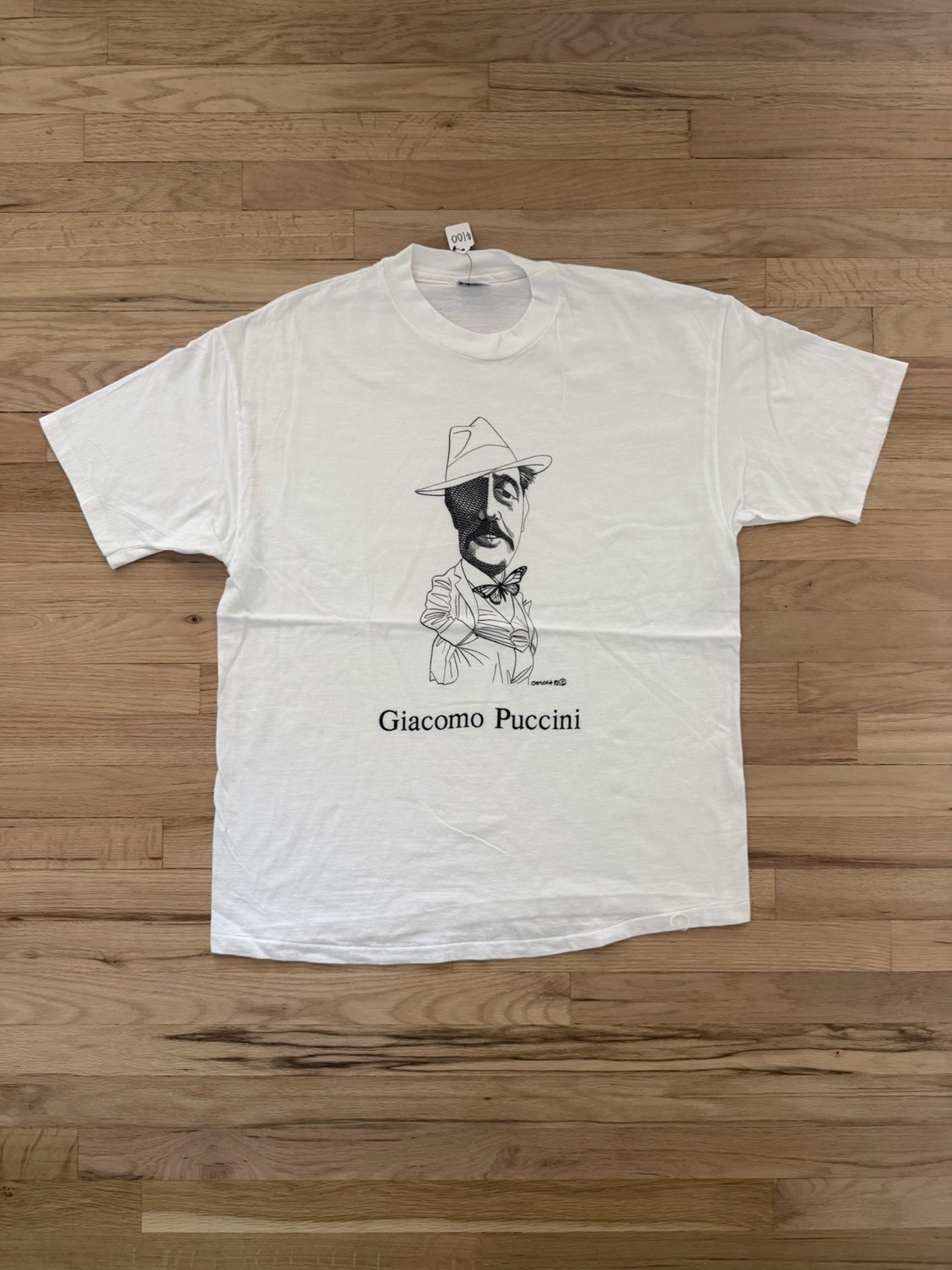 Vintage 90’s Giacomo Puccini Art by Steven Cragg Caricature Big Face Tee SIZE XL Vintage 90’s Giacomo Puccini Art by Steven Cragg Caricature Big Face Tee SIZE XL