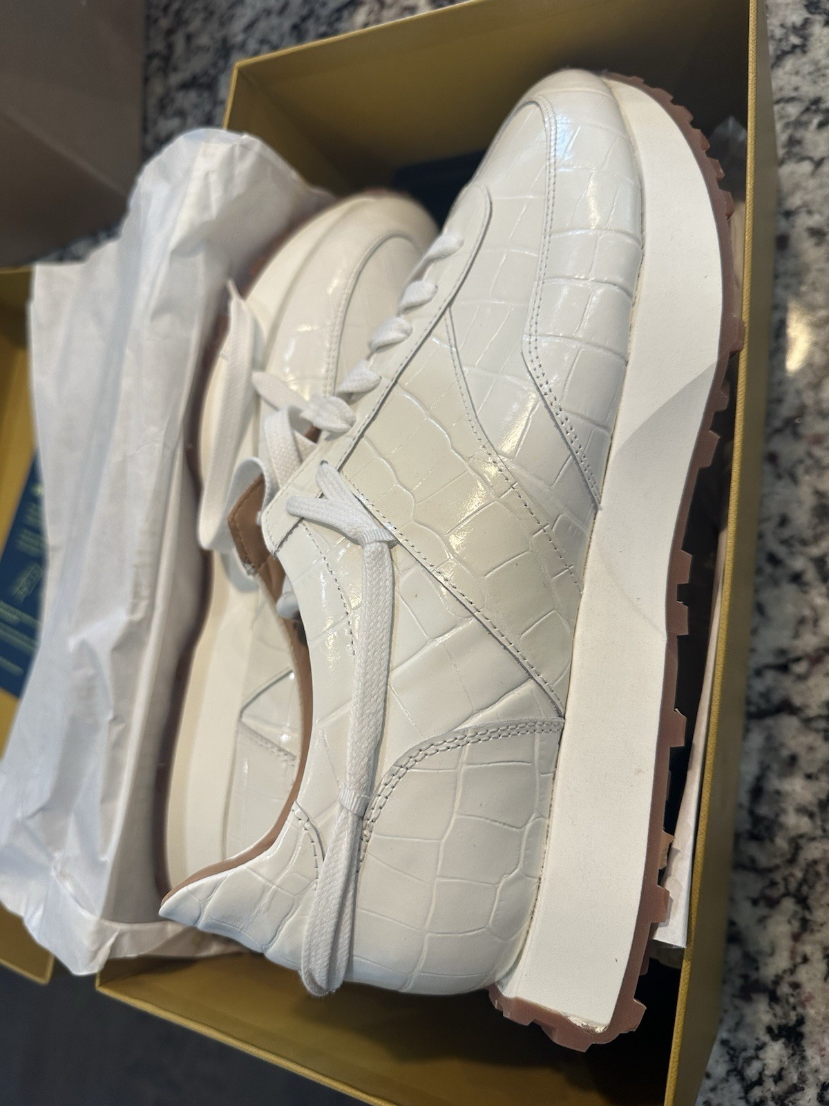 RHUDE WHITE CROC RUNNER Size 11 Brand New In Box Never Used RHUDE WHITE CROC RUNNER Size 11 Brand New In Box Never Used