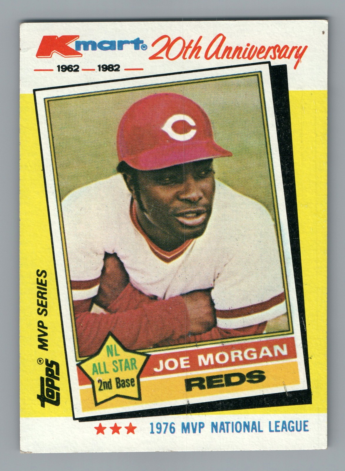 1982 Topps Kmart 20th Anniversary AL & NL MVP\'s #30 Joe Morgan 1982 Topps Kmart 20th Anniversary AL & NL MVP\'s #30 Joe Morgan