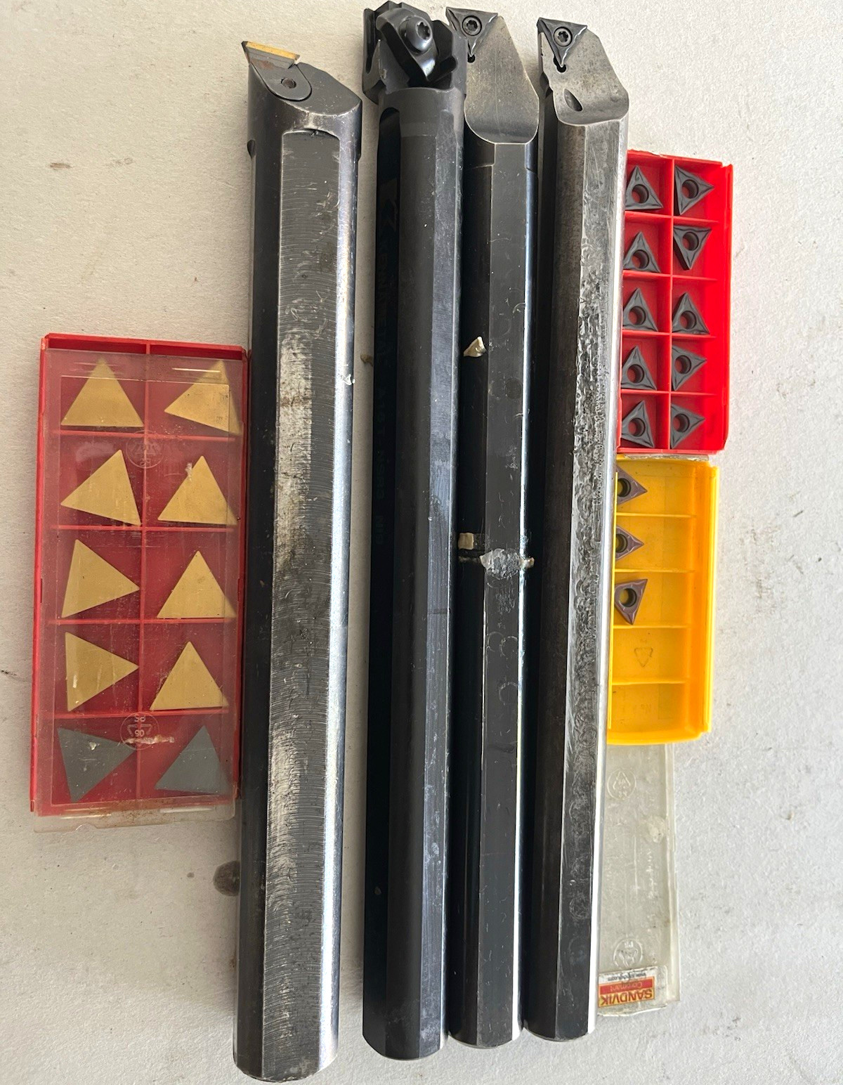 Sandvik Coromant Indexable Lathe Turning Toolholder Lot w/ Inserts Sandvik Coromant Indexable Lathe Turning Toolholder Lot w/ Inserts