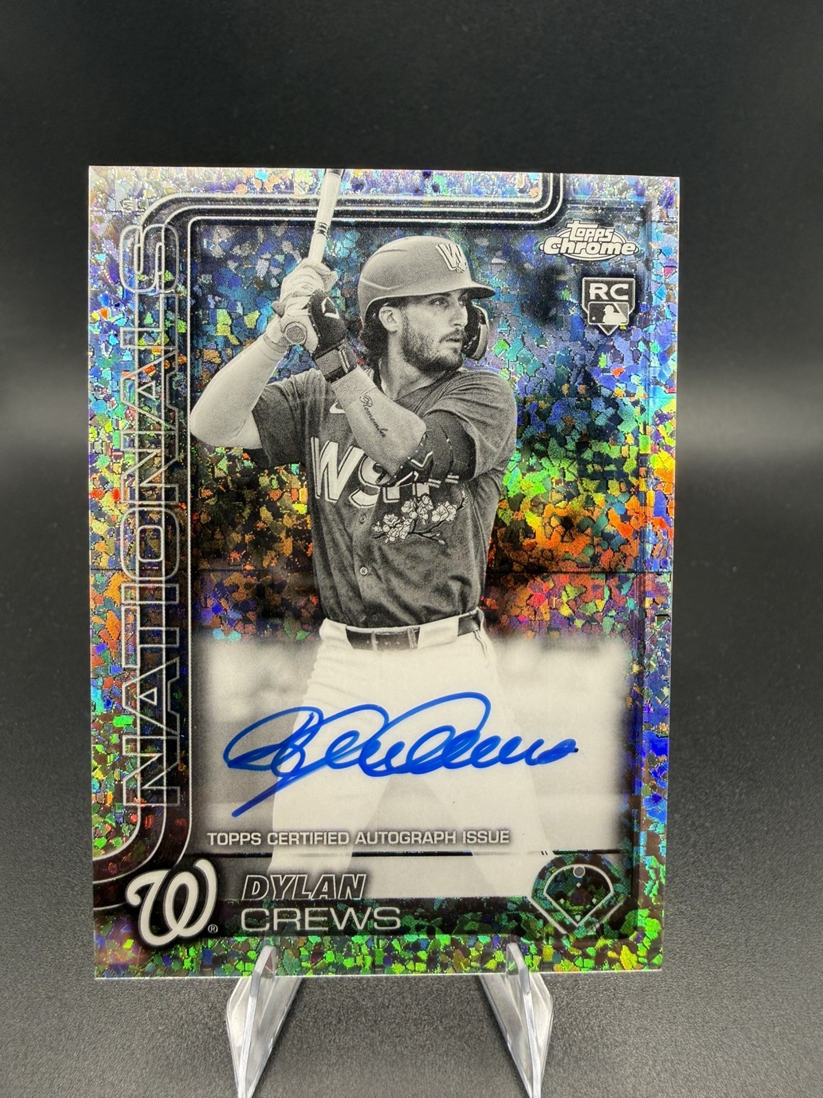 2025 Topps Chrome DYLAN CREWS Black White Mini Diamond Rookie Auto RC NATIONALS 2025 Topps Chrome DYLAN CREWS Black White Mini Diamond Rookie Auto RC NATIONALS