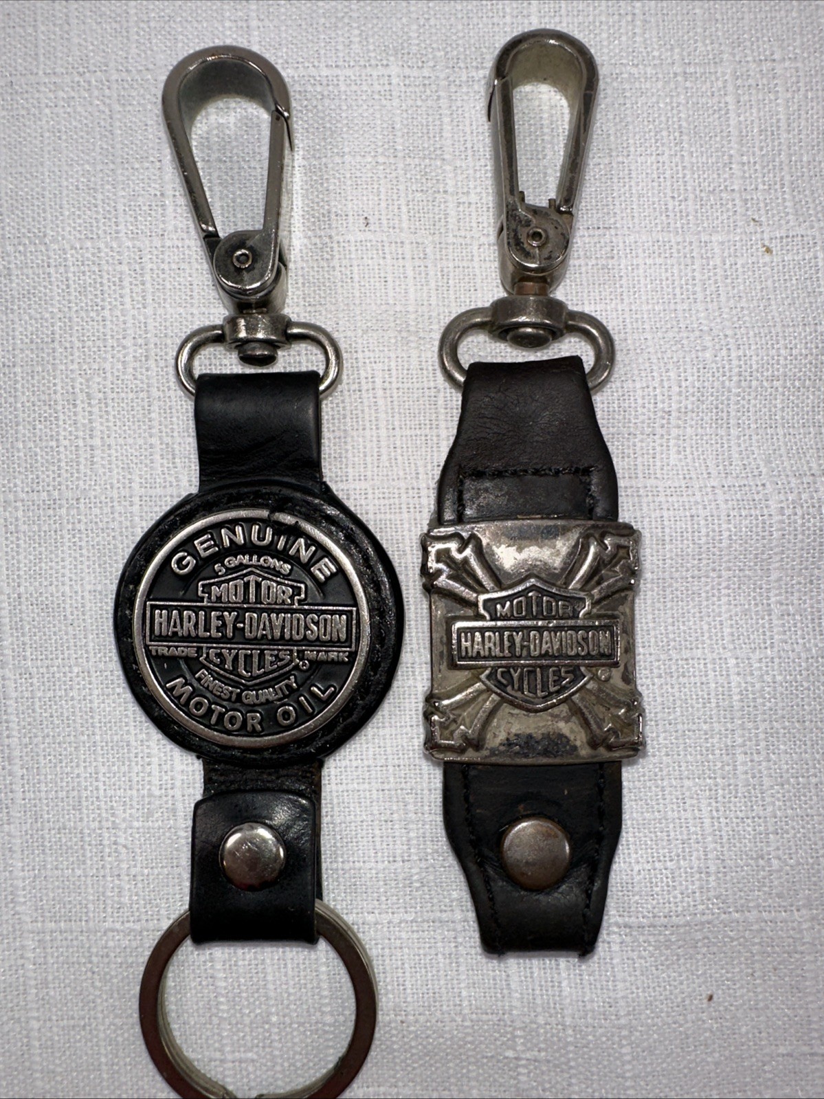 Vintage Harley Davidson Leather Keychains Gothic Maltese Cross Vintage Harley Davidson Leather Keychains Gothic Maltese Cross